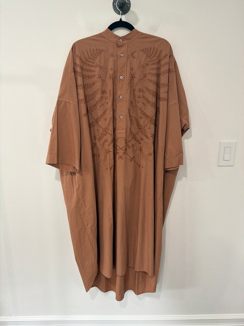 The Falls Kaftan Dress Brown Embroidered O/S